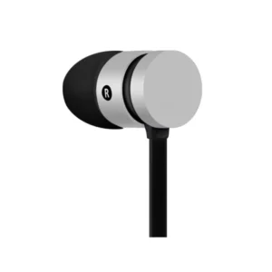 Audifono Con Microfono Cable Plano Gris/Negro Imexx