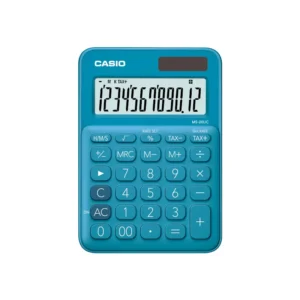 Calculadora Casio Ms-20Uc 12 Digitos Azul