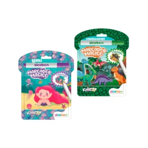 Libro De Actividades Con Marcador Magico Pasta Dura Dino y Sirena