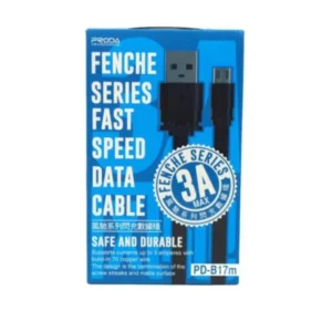 Cable Usb A Micro Usb 3Amp Proda Negro