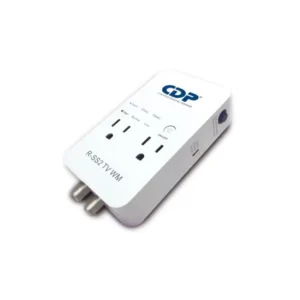 Protector De Picos Cdp 2 Salidas 1800w 15amp Coaxial Para Tv  Blanco  Rss2