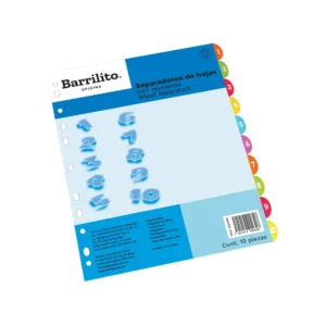 SePara dor De Hojas Barrilito Numero 1-10 Sdh-10n