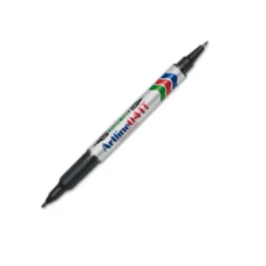 Marcador Artline Doble Punta Negro Ek-041T