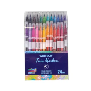 Marcador Doble Punta Paquete24 Writech Surtido Tipo Pincel/Fino