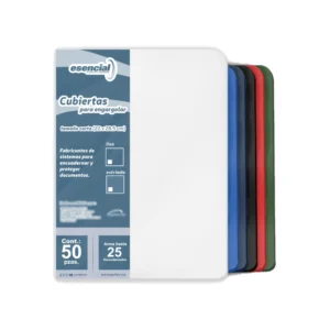 Cubierta Para Encuadernar Tama?o Carta Paquete50 Liso Esencial 14 Puntos Multicolor Perfex