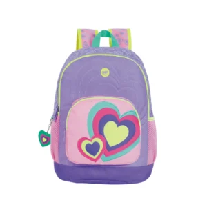 Mochila 16  Joy Sweet Heart Con Llavero Y Bolsillo Para Laptop