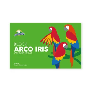 Block Tama?o Oficio Cartulina Iris 24Hojas Bicolor Surt Mis Pasitos