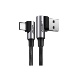 Cable Usb-A 2.0 A Usb-C Angulo 1M Aluminio Negro Us176 Ugreen
