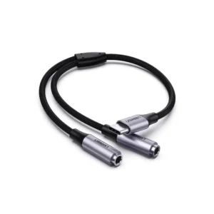 Cable Audio Usb-C A 3.5Mm Doble 25Cm Plateado Av144 Ugreen