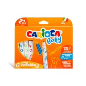 Marcador Baby Jumbo 12 Colores Carioca Lavable 2 A?os