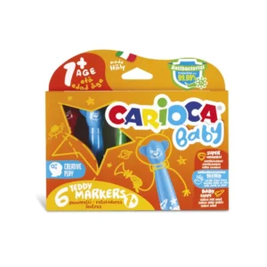 Marcador Baby Teddy 6 Colores Carioca 1 A?o