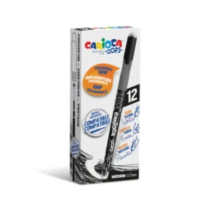 Boligrafo Carioca Oops Negro Paquete12 Con Borrador