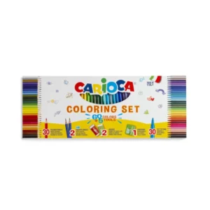 Lapiz Color Largo Paquete 30+30 Marcador Esc+2 Lapiz Grafito+2 Borrador+Sacapunta