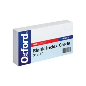 Index Card 3x5 Blanca Paquete100 Oxford  Ic-35wb