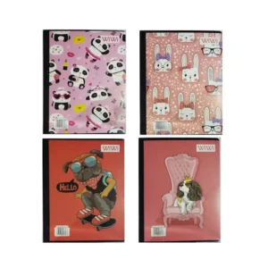 Cuaderno Cosido Gde 100Hjs Cuadri Dise?os Wiwi