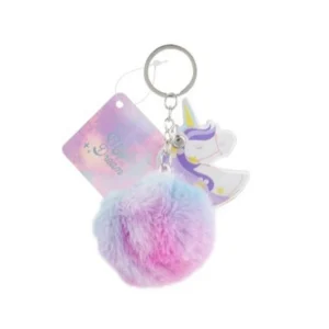 Llavero Con Pom Pom Unicornio
