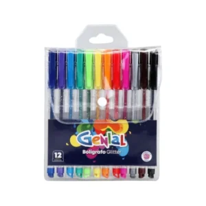 Boligrafo Genial Glitter 12 colores