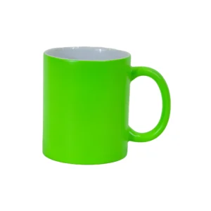 Taza Ceramica Para Sublimar 11Oz Fluo Verde
