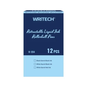 Boligrafo Writech Paquete12 Negro 0.5Mm Rollerball Cuerpo Negro