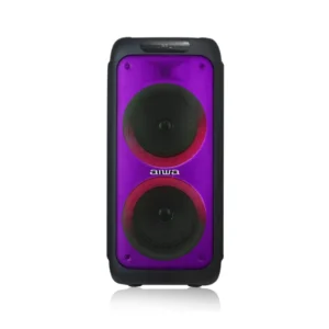 Parlante Amplificador 6.5  800w Bluetooth Mp3 Aux Sd Radio Fm Luces Led+Microfono Negro Aiwa