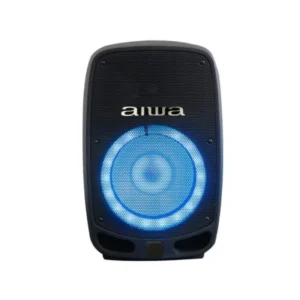 Parlante Amplificador 8  300W Bluetooth Mp3 Aux Sd Radio Fm Luces Led+Microfono Negro Aiwa