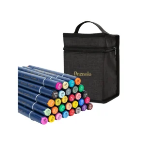 Marcador Doble Punta Paquete 30 Deli  Estuche De Tela