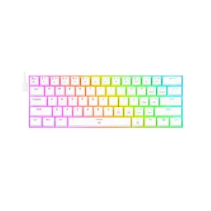 Teclado Redragon Gaming Dragonborn Usb Blanco Rgb Switch Cafe 60% K630 Mecanico