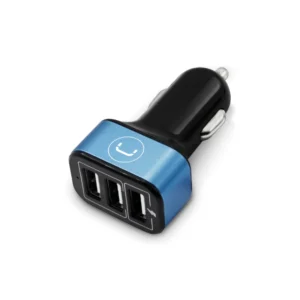 Cargador Usb 6.0A Para Carro 3Usb-A Carga Rapida Negro Unno