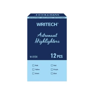 Resaltador Writech Azul Paquete12
