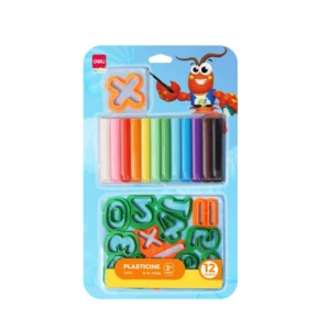 Plastilina 12 Colores Deli Con Moldes Numeros