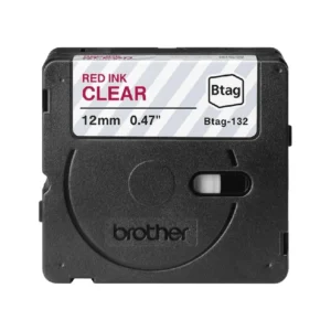 Cinta Brother Para Etiquetadora P-Touch Btag Rojo-Transp 12Mm